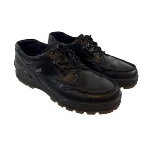 Ecco Track 25 Mens Black Leather Gore Tex Waterproof Shoes Size 11-11.5 (READ)